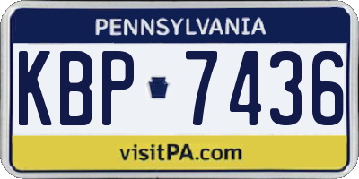 PA license plate KBP7436