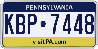 PA license plate KBP7448