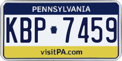 PA license plate KBP7459