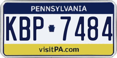 PA license plate KBP7484