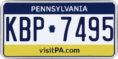 PA license plate KBP7495