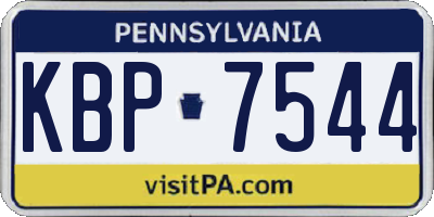 PA license plate KBP7544