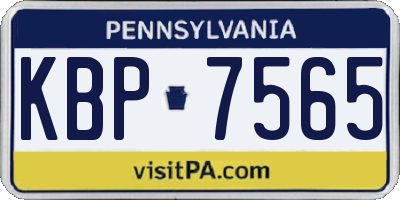 PA license plate KBP7565