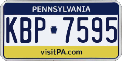 PA license plate KBP7595