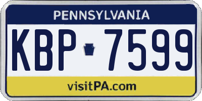 PA license plate KBP7599