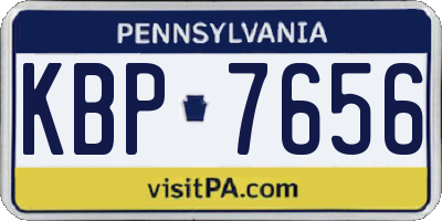 PA license plate KBP7656