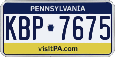 PA license plate KBP7675