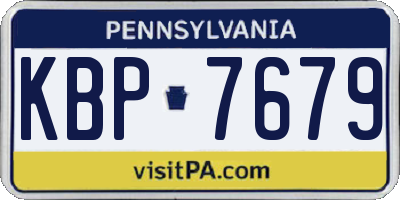 PA license plate KBP7679