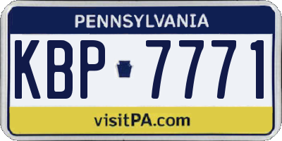 PA license plate KBP7771