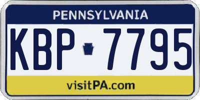 PA license plate KBP7795