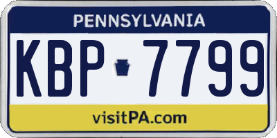 PA license plate KBP7799