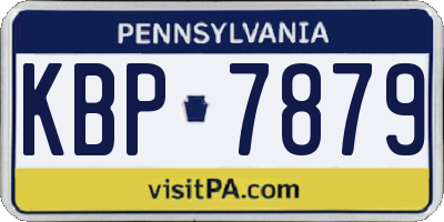 PA license plate KBP7879