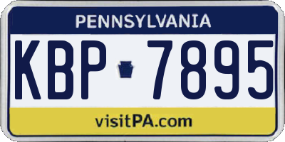 PA license plate KBP7895
