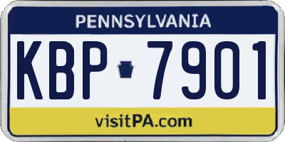 PA license plate KBP7901