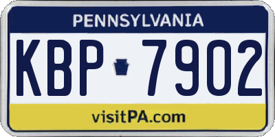PA license plate KBP7902