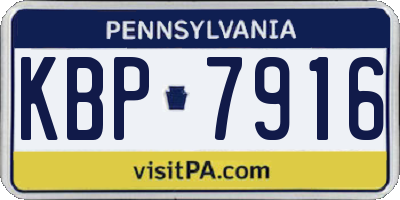 PA license plate KBP7916