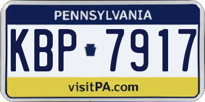 PA license plate KBP7917