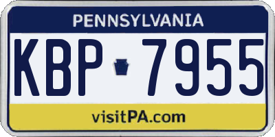 PA license plate KBP7955