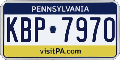 PA license plate KBP7970