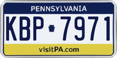 PA license plate KBP7971