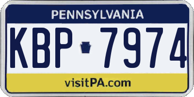 PA license plate KBP7974
