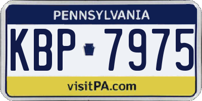 PA license plate KBP7975