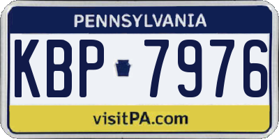 PA license plate KBP7976