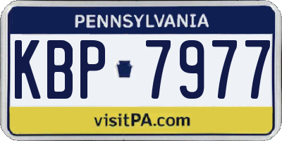 PA license plate KBP7977