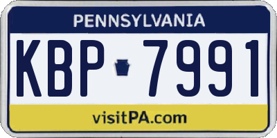 PA license plate KBP7991
