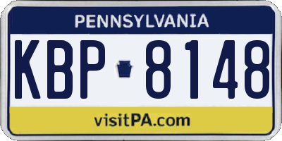 PA license plate KBP8148