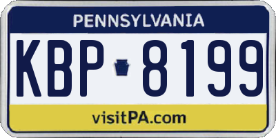PA license plate KBP8199