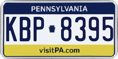 PA license plate KBP8395