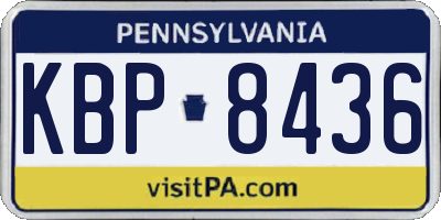 PA license plate KBP8436