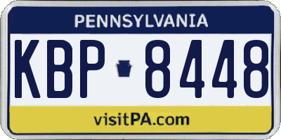 PA license plate KBP8448