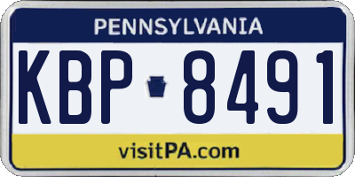 PA license plate KBP8491