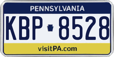 PA license plate KBP8528