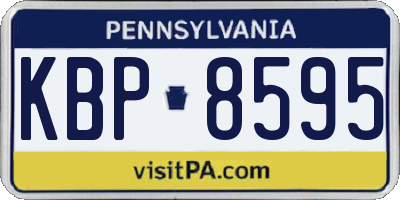 PA license plate KBP8595
