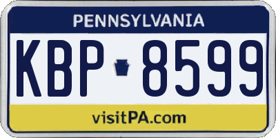 PA license plate KBP8599