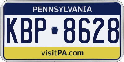 PA license plate KBP8628