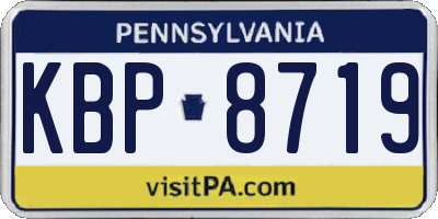 PA license plate KBP8719