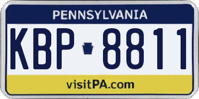 PA license plate KBP8811