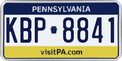 PA license plate KBP8841