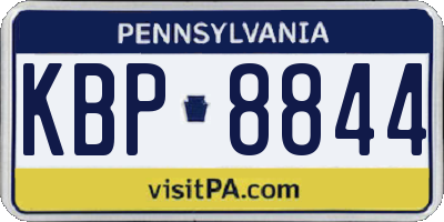 PA license plate KBP8844