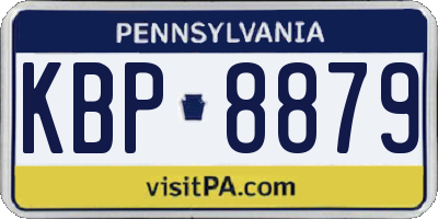 PA license plate KBP8879