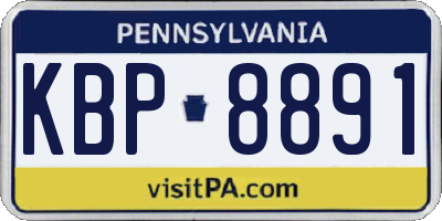 PA license plate KBP8891