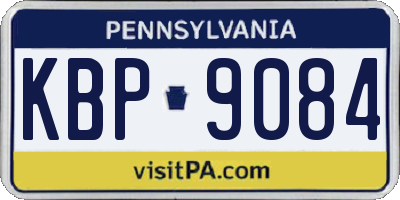 PA license plate KBP9084