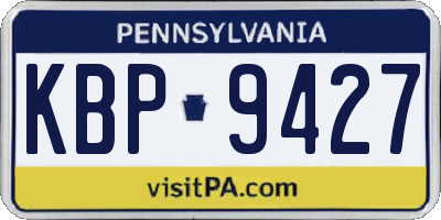 PA license plate KBP9427