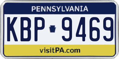 PA license plate KBP9469