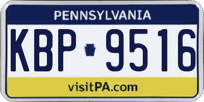PA license plate KBP9516