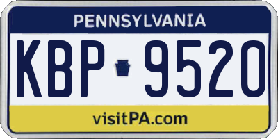 PA license plate KBP9520
